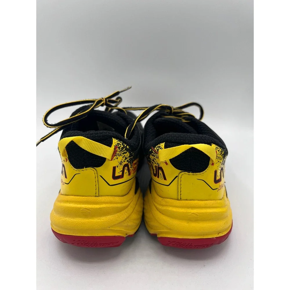 La Sportiva Akasha Women's Sz 6.5 Trail Rocker Running Shoes Black Yellow 2008-C